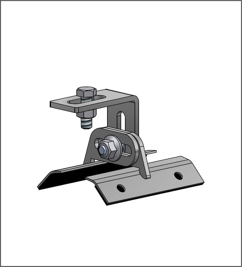ALUSISTEMI - ALUATL105 STAFFA REGOLABILE PER LAMIERA GRECATA