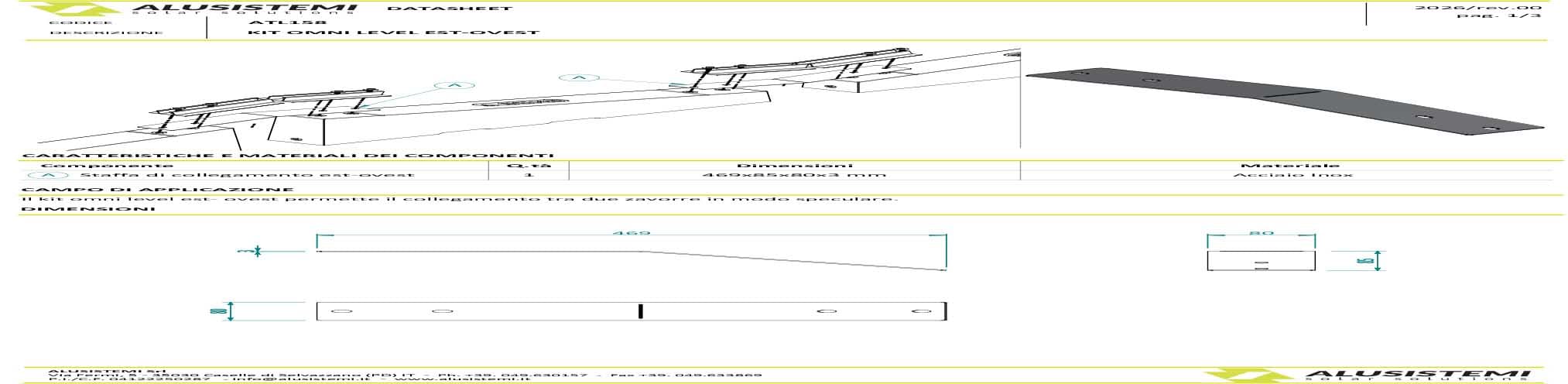 ALUSISTEMI - ALUATL158 KIT OMNI LEVEL EST-OVEST
