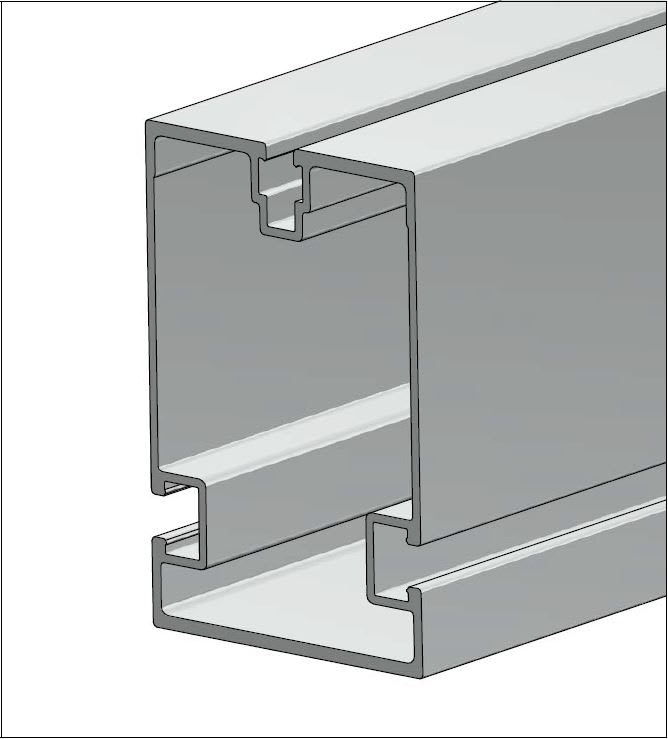 ALUSISTEMI - ALUATLPS4463.L630 PROFILO LONGHERONE HP - IN ALLUMINIO -