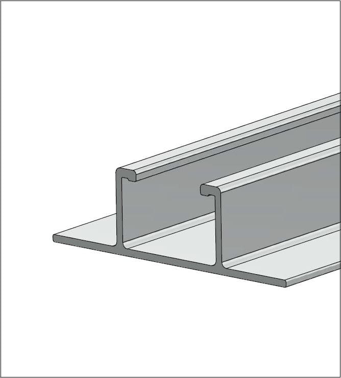 ALUSISTEMI - ALUATLPS4568.L630 PROFILO LONGHERONE H24 - IN ALLUMINO