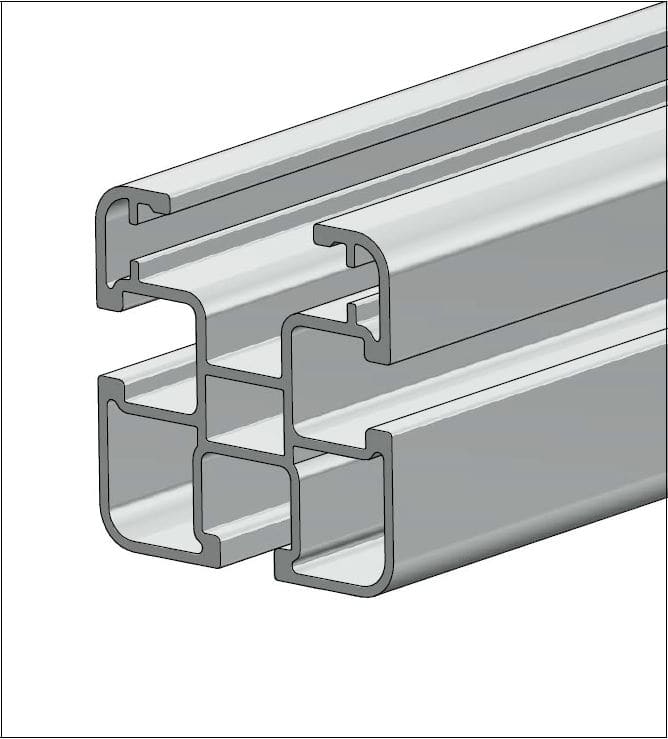 ALUSISTEMI - ALUATLPS4575.L630 PROFILO LONGHERONE 45X45 - IN ALLUMINIO