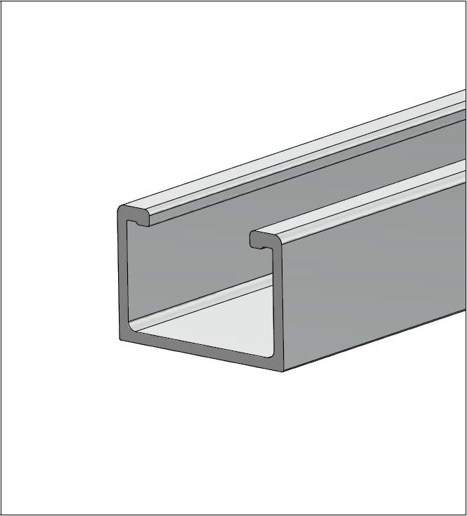 ALUSISTEMI - ALUATLPS4759.L630 PROFILO LONGHERONE H24 A C - IN ALLUMINO