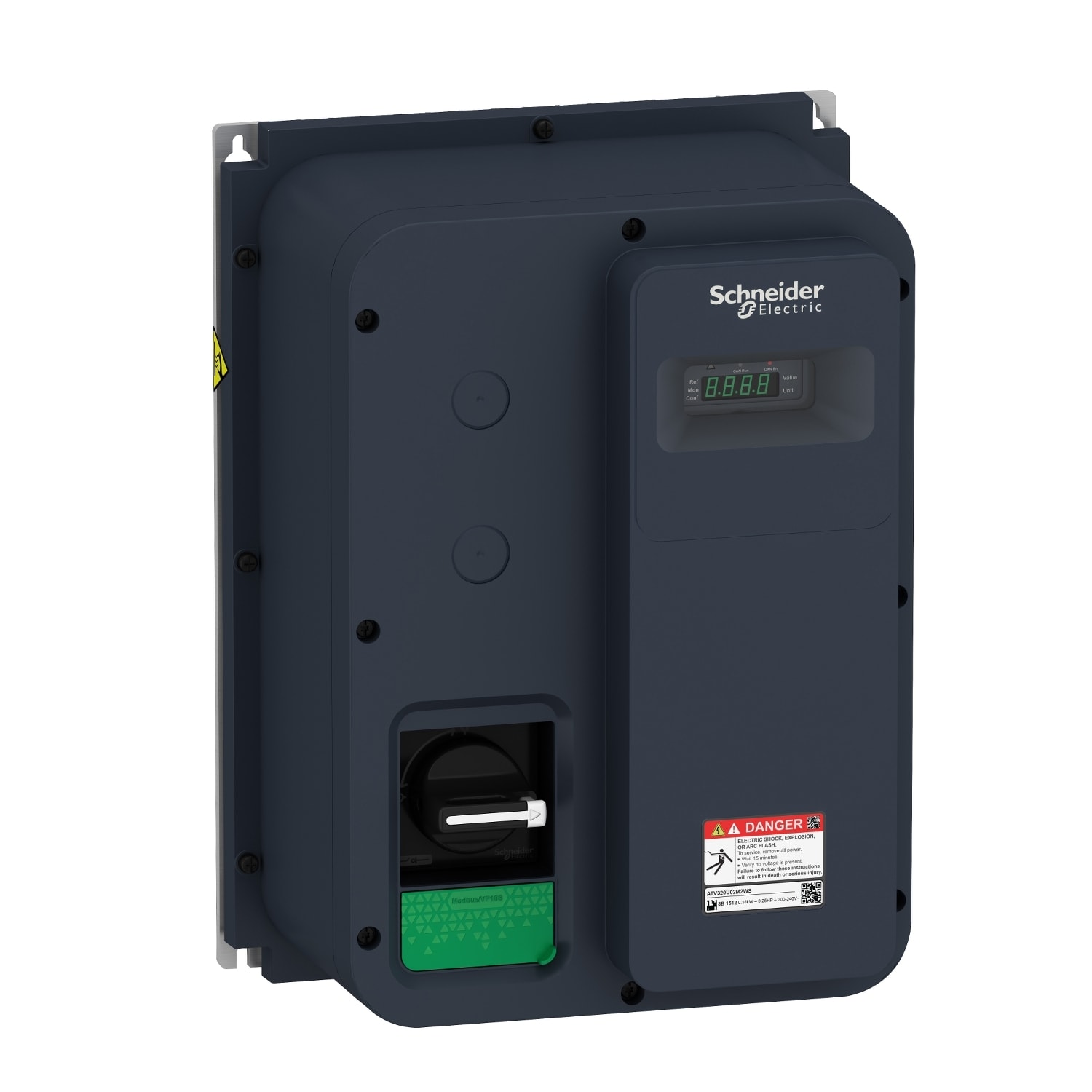 SCHNEIDER ELECTRIC - SNRATV320U02M2WS Variatore di velocità ATV320 IP65 0,18KW 240V MONO CON SEZ
