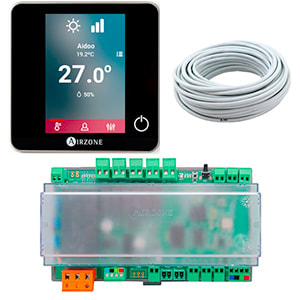 AIRZONE ITALIA SRL - AIZAZAI6WSPFANBFCN Pack Aidoo Pro Fancoil - Blueface nero