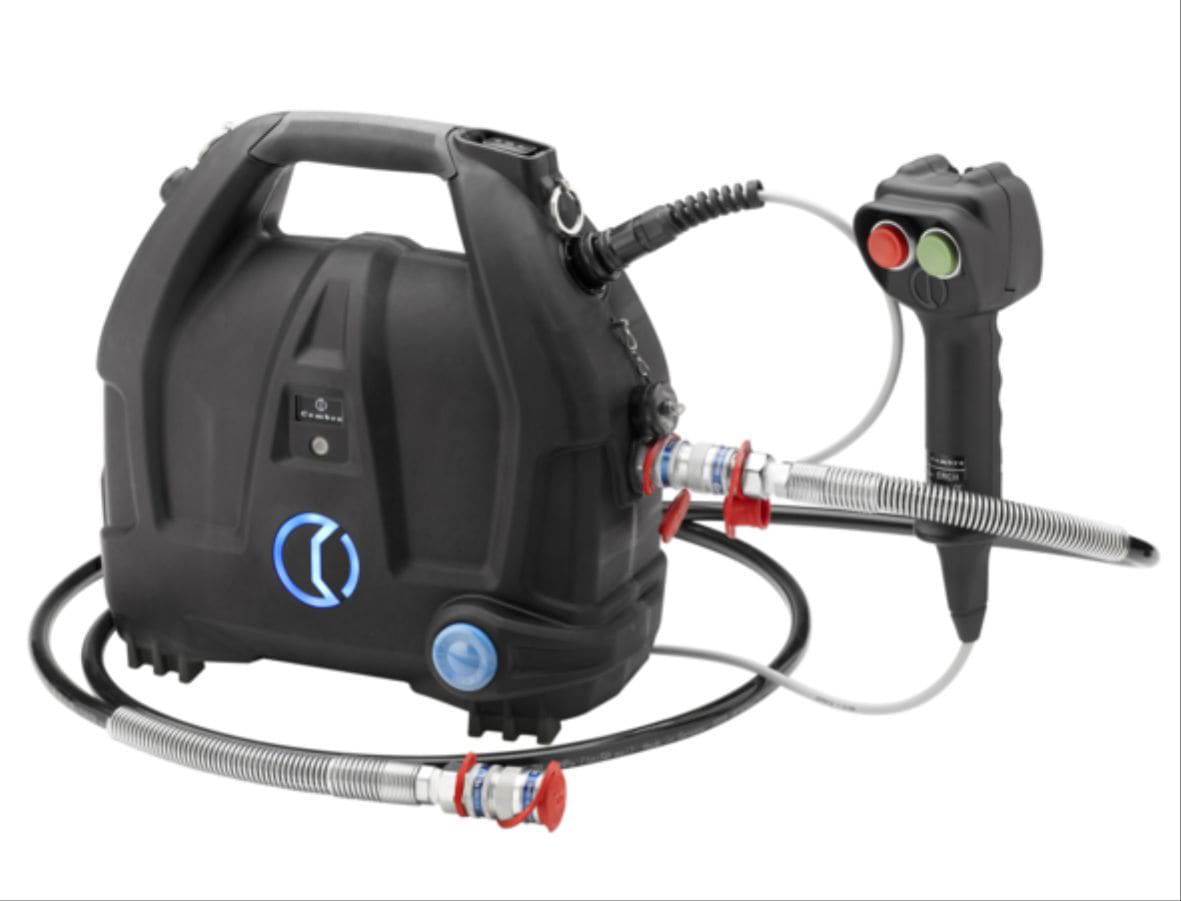 CEMBRE SPA - CEMB70M-P36 POMPA ELETTRO-OLEODINAMICA PORTATILE A BATTERIA, PRESSIONE DI ESERCIZIO 700 bar, CON PULSANTIERA E TUBO FLESSIBILE