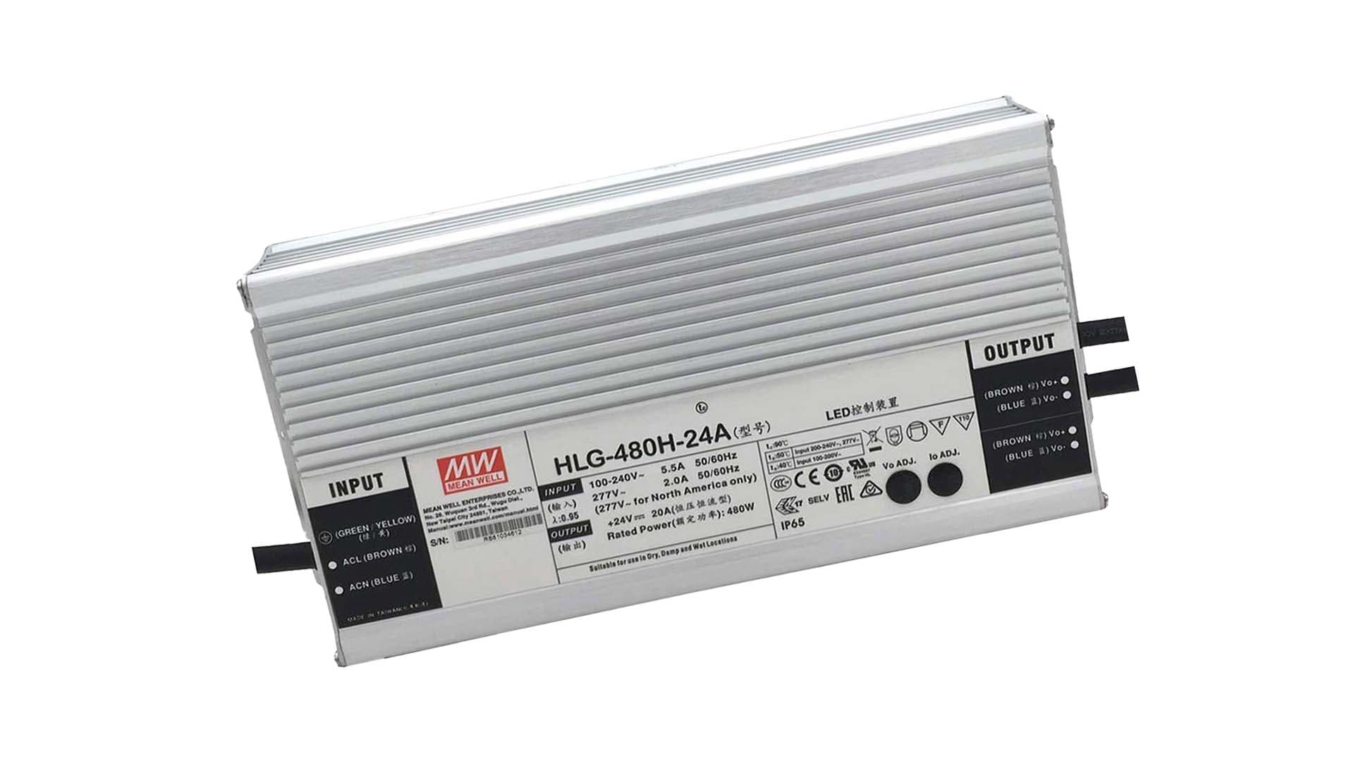 BRILUX SRL - BR1B95-HLG480H24 ALIMENTATORE HLG480H-24 MW IP67 CON PFC