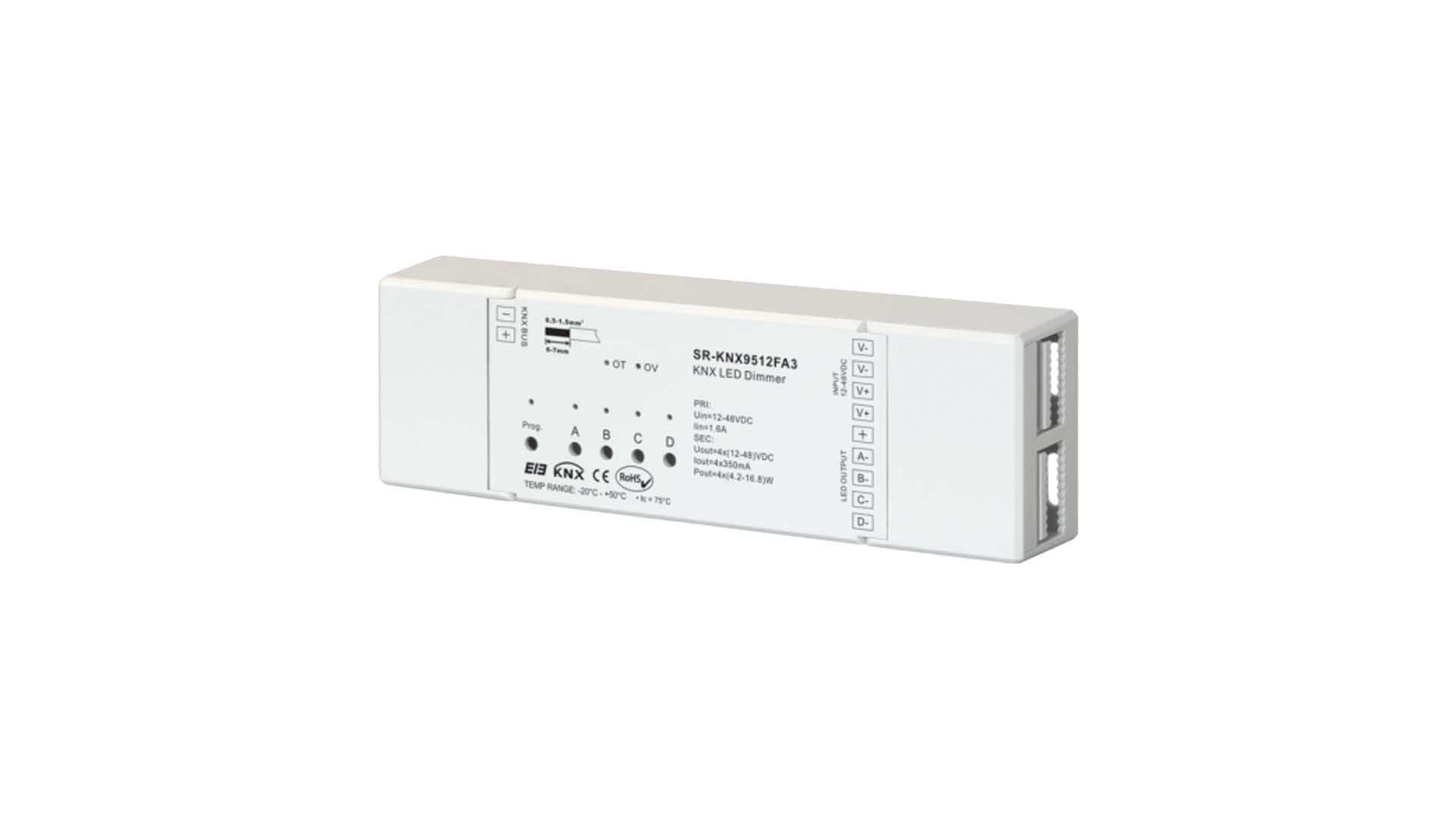 BRILUX GMBH SRL - BRIB96-KNX9512FA3 KNX RGBW DRIVER CC 12-48VDC 4X350MA 16-6