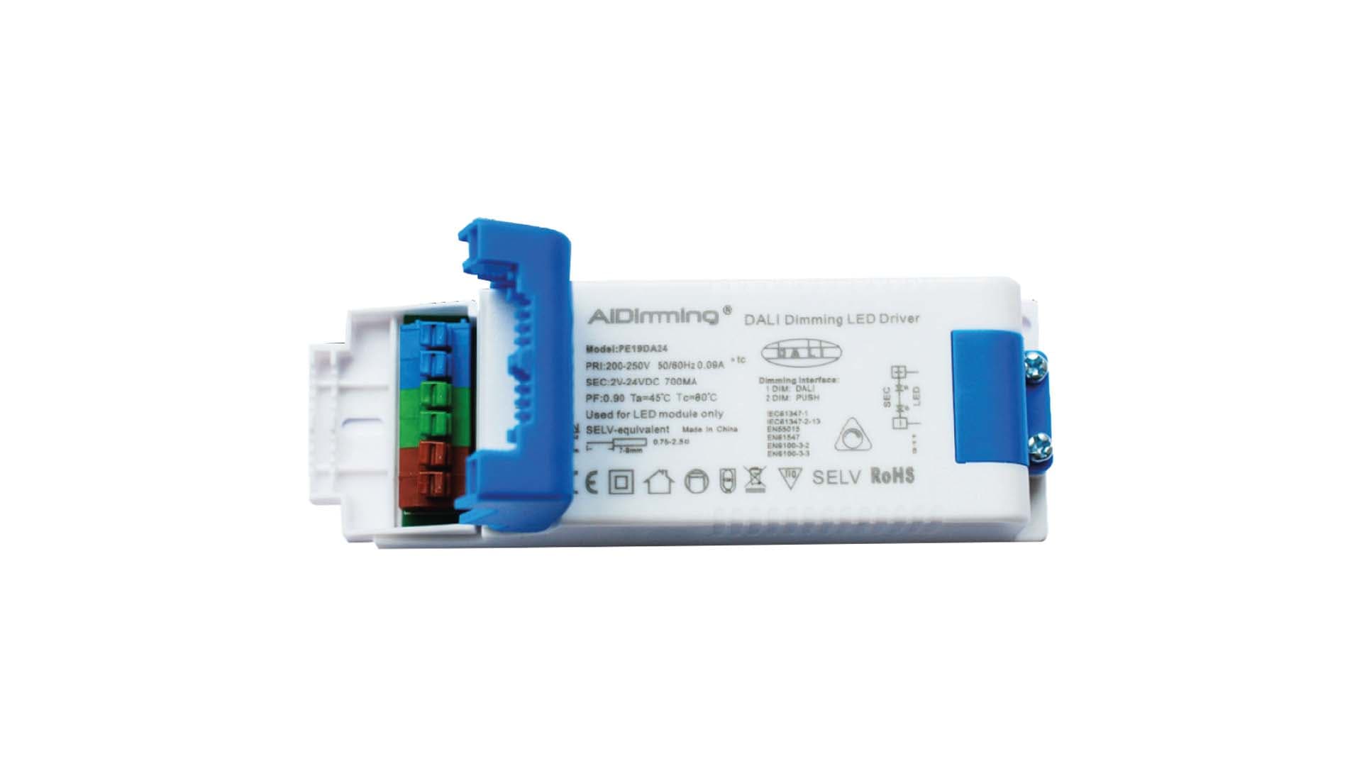 BRILUX SRL - BR1B96-PE19DA24 DALI LED DRIVER 200-250VAC 2-24VDC 16,8W