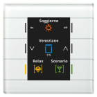 MDT ITALIA SRL - EYGBE-GT20W.02 Tastiera KNX in vetro 6 tasti con display, bianco