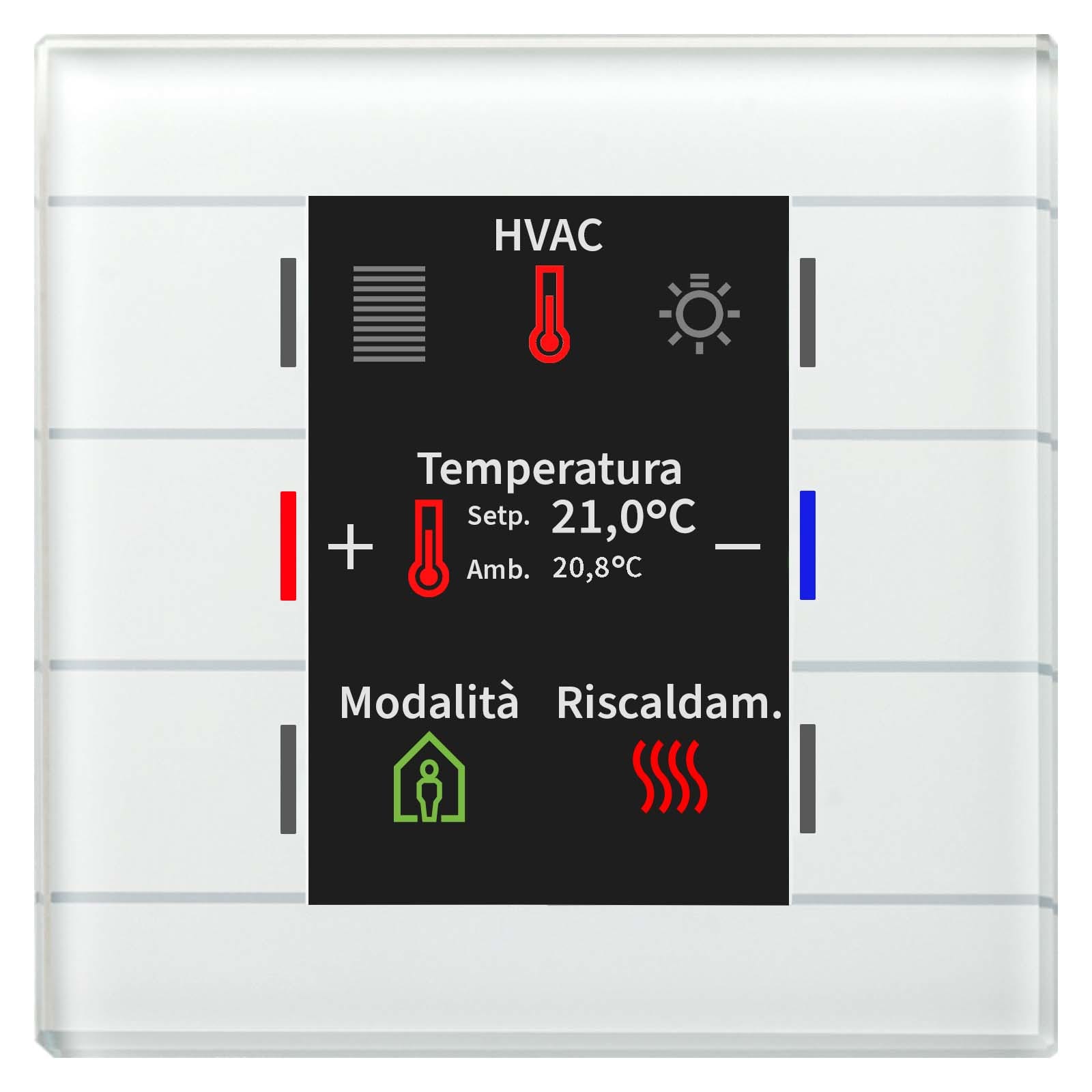 MDT ITALIA SRL - EYGBE-GT2TW.02 TASTO VETRO 6T.DISPLAY,T,B.