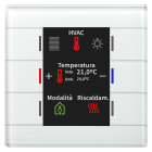 MDT ITALIA SRL - EYGBE-GT2TW.02 Tastiera KNX in vetro 6 tasti con display + T°, bianco
