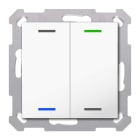 MDT ITALIA SRL - EYGBE-TAL5502.01 Tastiera KNX Light 55, 2 tasti, bianco lucido