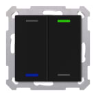 MDT ITALIA SRL - EYGBE-TAL550206.01 Tastiera KNX Light 55, 2 tasti, nero opaco