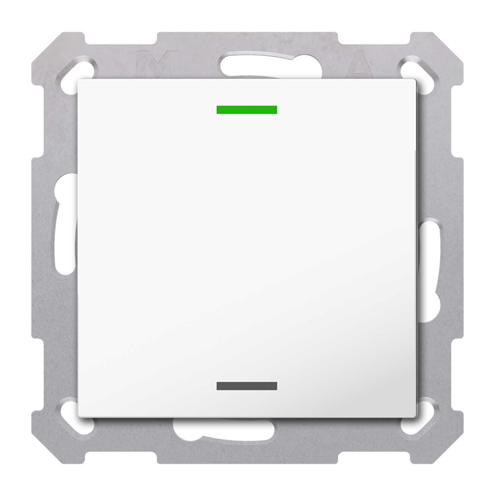 MDT ITALIA SRL - EYGBE-TAL55T1.01 Tastiera KNX Light 55, 1 tasto + T°, bianco lucido