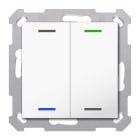 MDT ITALIA SRL - EYGBE-TAL55T2.01 Tastiera KNX Light 55, 2 tasti + T°, bianco lucido
