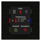 MDT ITALIA SRL - EYGBE-TAS86T06.02 Tastiera KNX Smart 86, 6 tasti, display + T°, nero opaco