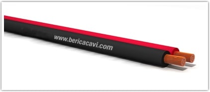 BERICA CAVI SPA - BECB90E02075M PIATTINA ROSSO-NERO 2X0.75 E