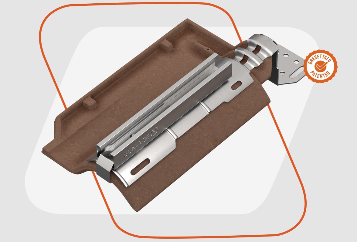 SUN-AGE SRL - USNBEE33 STAFFA PER TEGOLA CON BINARIO INTEGRATO