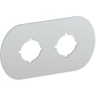 ABB SPA - ABBKV 718 8 MA6-1002 TARGHETTA 2 FORI ALLUMINIO