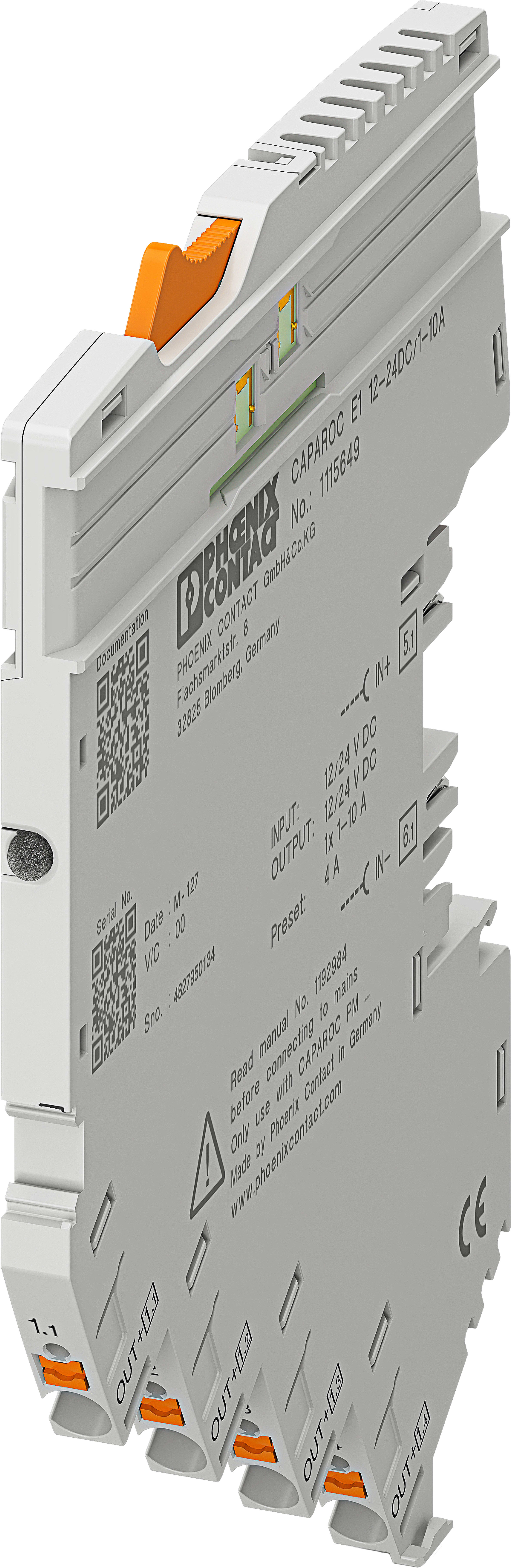 PHOENIX CONTACT - PHC1115649 CAPAROC E1 12-24DC/1-10A INT. ELETTR. 1