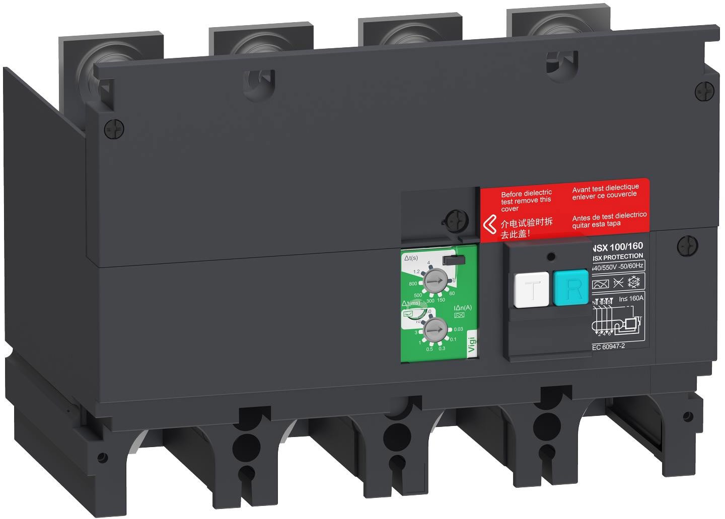 SCHNEIDER ELECTRIC - SNRLV429491 Modulo di protezione aggiuntivo per correnti differenziali VigiPacT, ComPacT NSX 100/160, 440da VAC a 550VAC, da 30 mA a 30 A, 4 poli