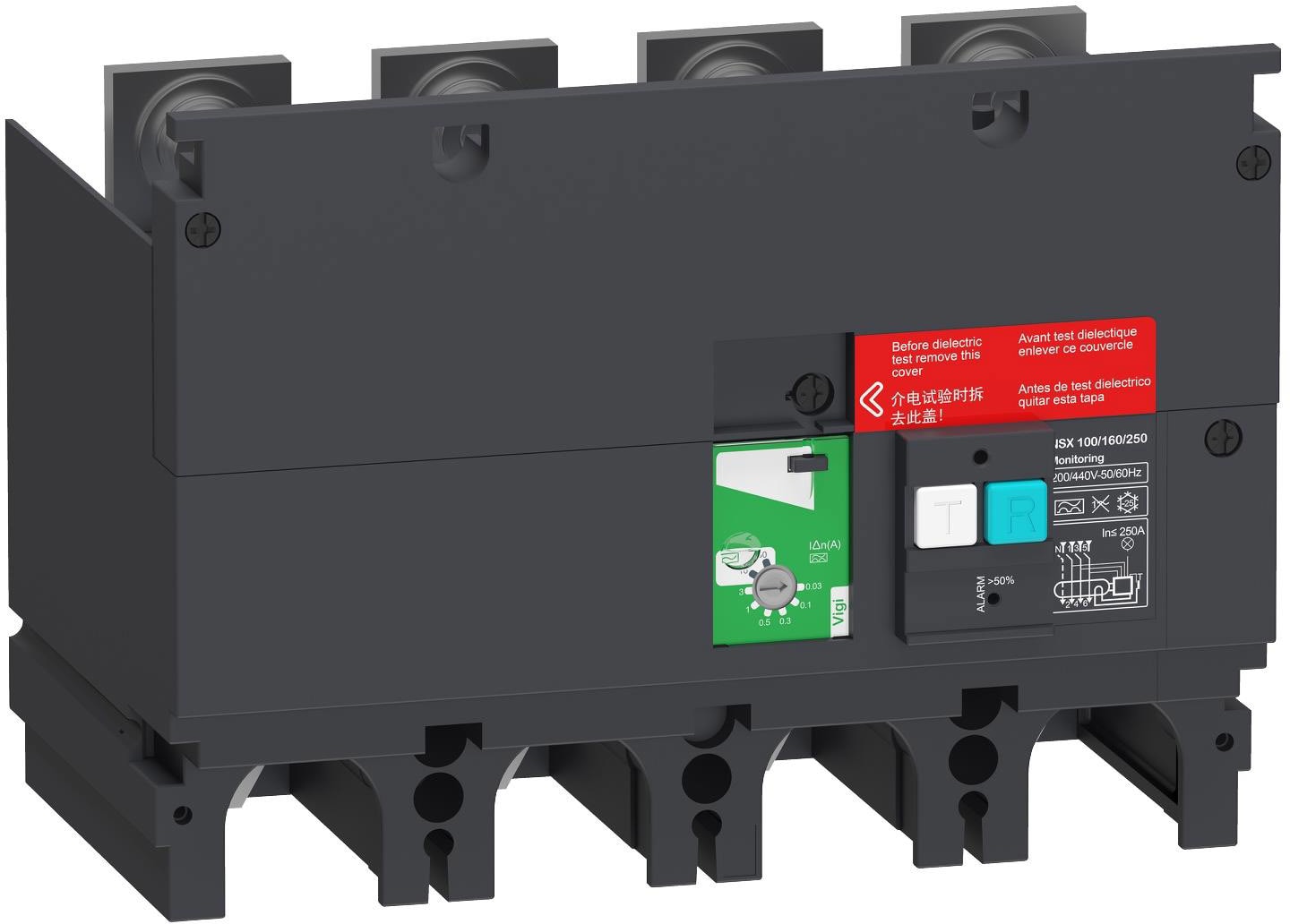 SCHNEIDER ELECTRIC - SNRLV429499 Modulo di protezione aggiuntivo per correnti differenziali VigiPacT, ComPacT NSX 100/160/250, da 200 VAC a 440 VAC, da 30 mA a 30 A, 4 poli