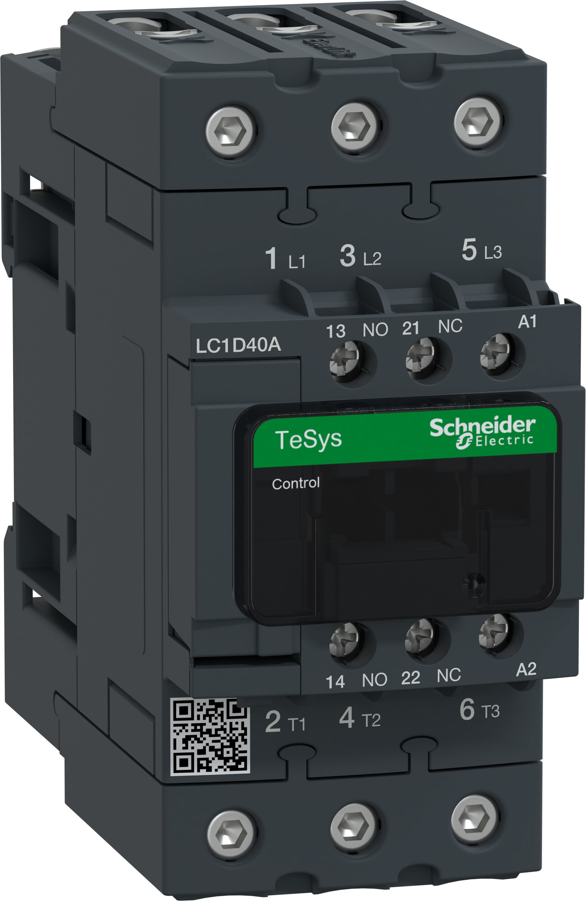 SCHNEIDER ELECTRIC - SNRLC1D40AM7 Contactor, TeSys Deca, 3P(3 NO), AC-3/AC-3e, <=400V, 40A, 220V AC 50/60Hz coil, screw clamp terminals