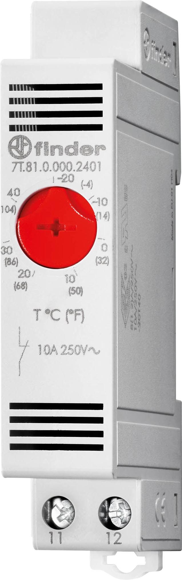 FINDER SPA - FIN7T8100002401 TERMOSTATO IND. RISCALDAMENTO 10A -20/+4