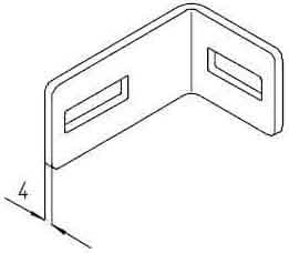 DIETZEL - DIE026788 Winkellasche, fA1/4r KHU, 82,5x40x54 mm,