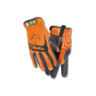BM SPA - BMM095740204 Guanto da lavoro, con polsino elastico elasticizzato, pollice ed indice rinforzati, in pelle sintetica che consente l\'uso di dispositivi touchscreen
