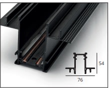 BRILUX SRL - BR1B500-TR0303 Track da incasso 3m bianco