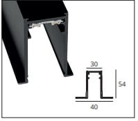 BRILUX SRL - BR1B500-TRE0303 TRACK DA INCASSO 3M BIANCO