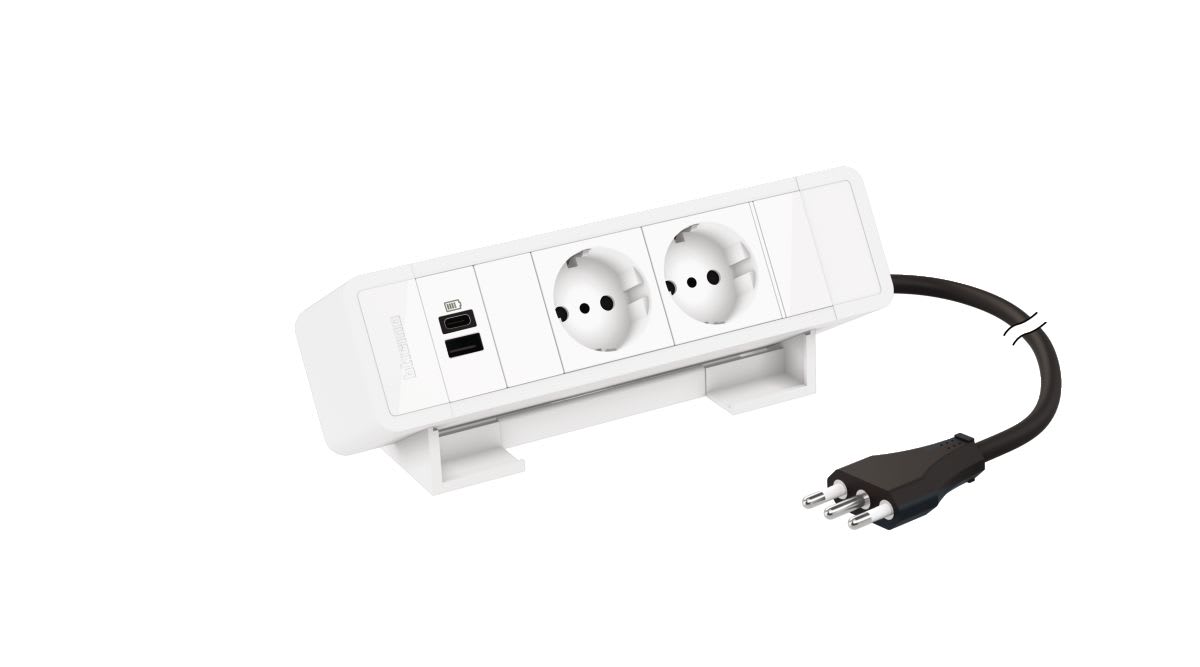 BTICINO - BTI1508661W INCARA - MULTIPRESA 2XP30 + USB A+C W