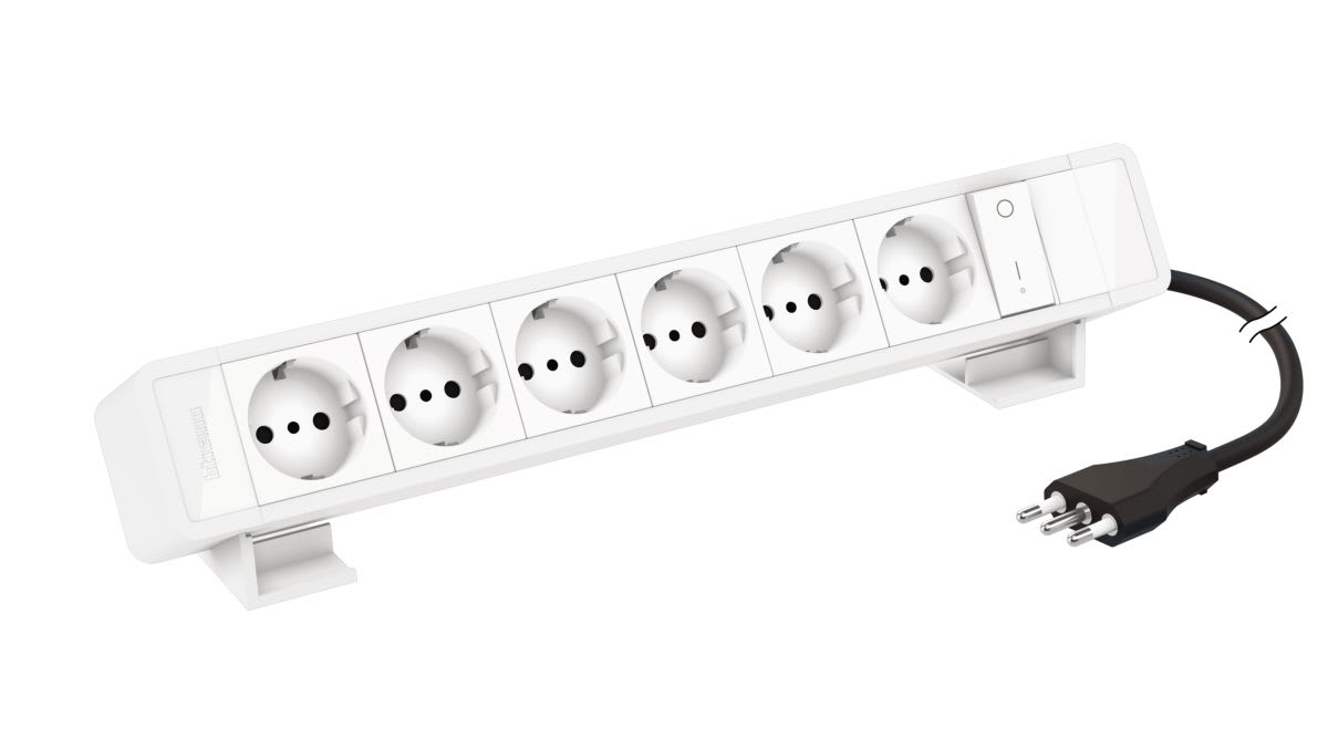 BTICINO - BTI1508664W Incara - multipresa 6xP30 + interruttore