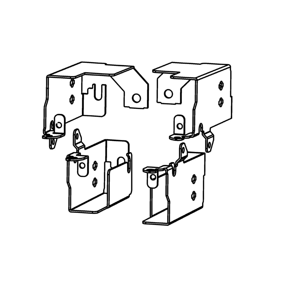 BTICINO - BTI90SA700 MAS - Angolari di fissaggio telaio Kit h