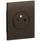 BTICINO - BTIKB55M3F L.NOW - cover presa FR/BE FLAT 3M bronze