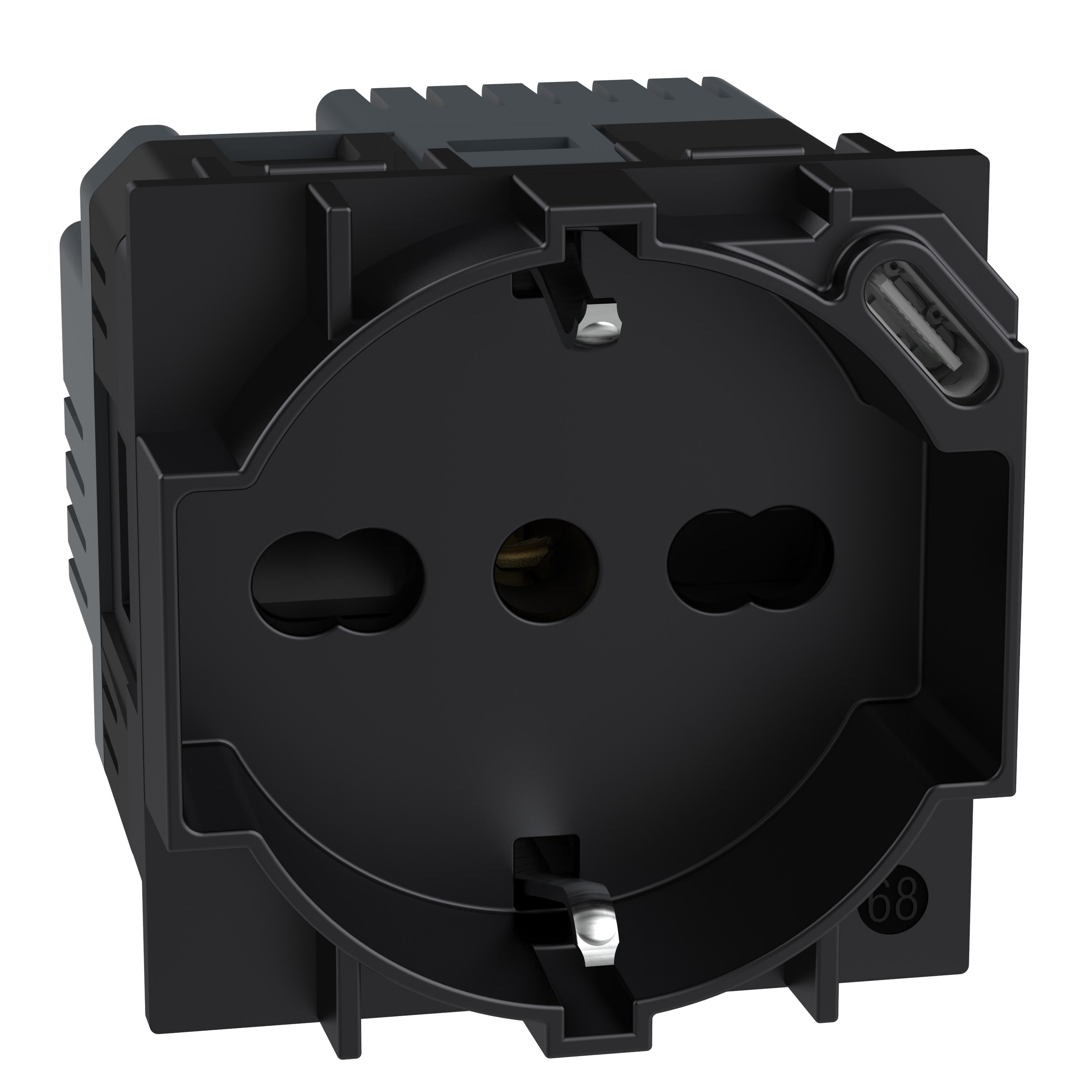 BTICINO - BTIKG4140A16USB L.NOW - PRESA ITA P40+USB 18W TIPOC NERO