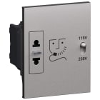 BTICINO - BTIKS4177 L.NOW- presa rasoio 230V steel