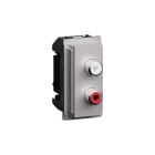BTICINO - BTIKS4269R L.NOW - modulo doppio RCA steel