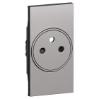 BTICINO - BTIKS55F L.NOW - cover presa FR/BE FLAT 2M steel