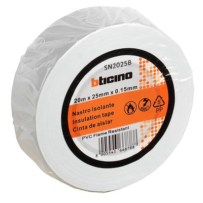 BTICINO - BTISN2025B NASTRO ISOLANTE 25MM X 20M BIANCO