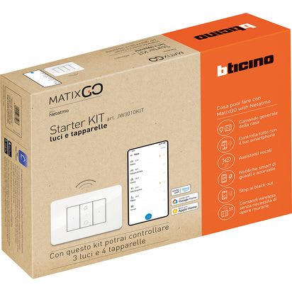 BTICINO - BTIJW3010KIT MATIXGO - STARTERKIT LUCI TAPPARELLE BIA