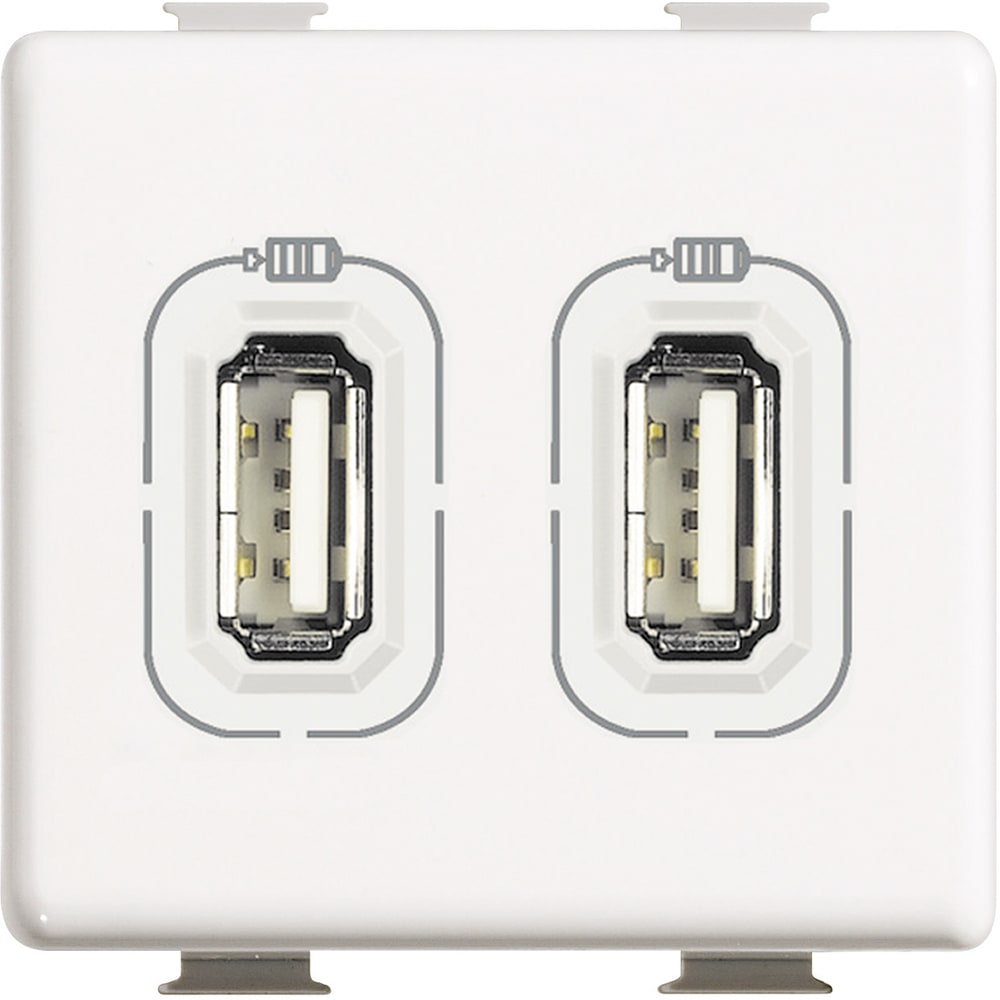BTICINO - BTIAM5285C2 MATIX - CARICATORE USB 2P