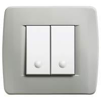 BTICINO - BTIC4802GC LUNA - PLACCA 2P GRIGIO CHIARO