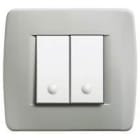 BTICINO - BTIC4802GC LUNA - PLACCA 2P GRIGIO CHIARO