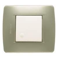 BTICINO - BTIC4802VM LUNA - PLACCA 2P VERDE METALLIZZATO