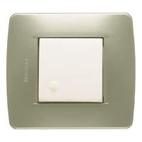 BTICINO - BTIC4802VM LUNA - PLACCA 2P VERDE METALLIZZATO