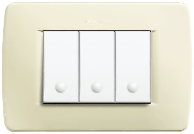 BTICINO - BTIC4803AV LUNA - PLACCA 3P AVORIO