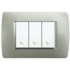 BTICINO - BTIC4803VM LUNA - PLACCA 3P VERDE METALLIZZATO