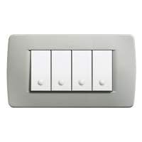 BTICINO - BTIC4804GC LUNA - PLACCA 4P GRIGIO CHIARO
